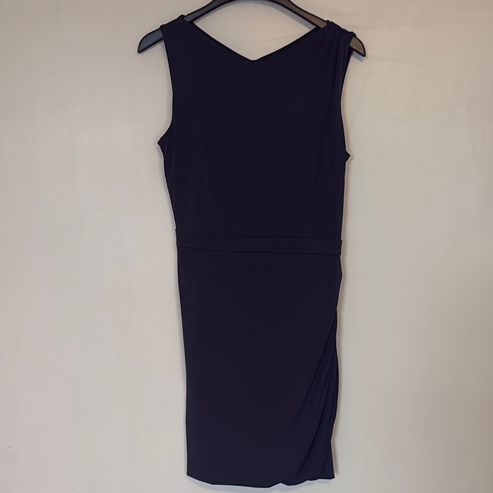 Ann Taylor Ribbed Sheath Mini Dress Blue Black Cocktail